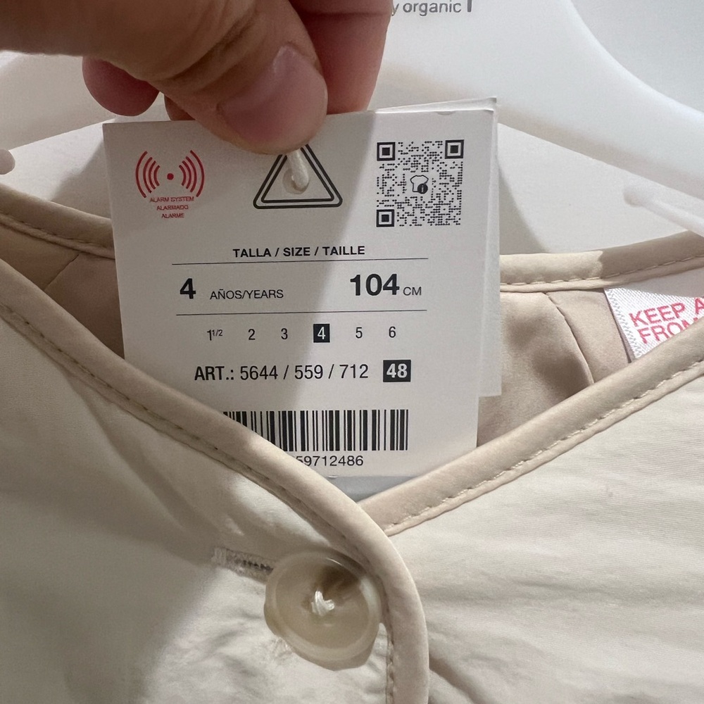 Zara Kids Beige Floral Puffer Jacket - Picture 5 of 8